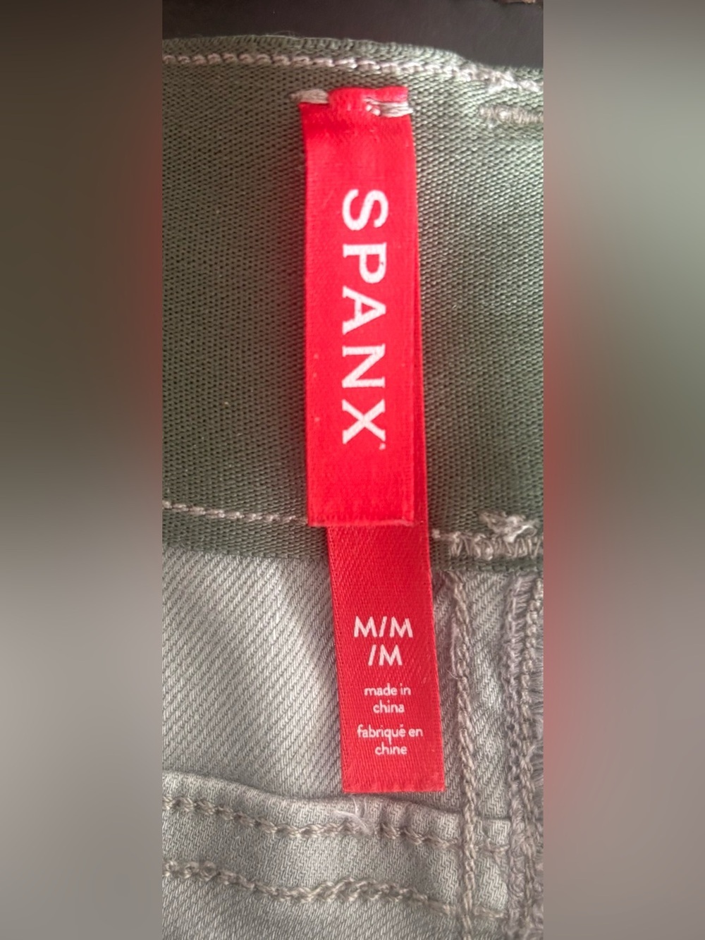 Spanx Stretch Twill Ankle Cargo Pants Stone Wash Camouflage Print Size: Medium - Picture 6 of 6